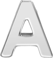 Slider Block Letter Charm