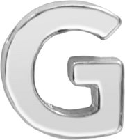 Slider Block Letter Charm