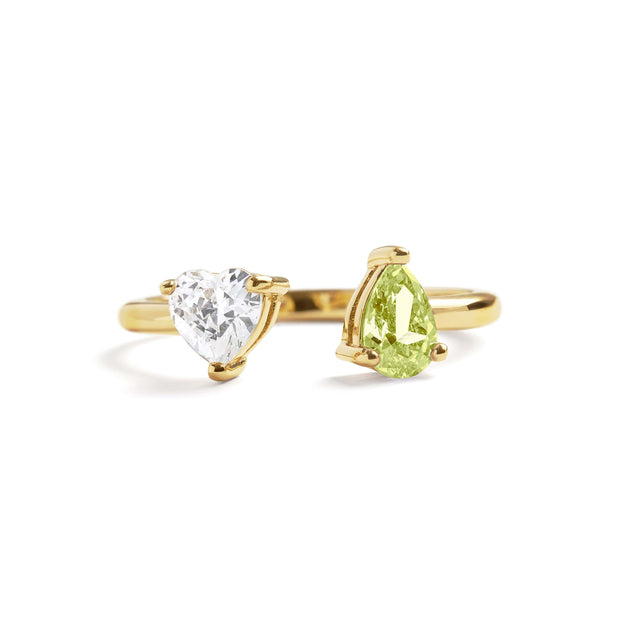 Toi Et Moi Heart Ring - Gold