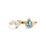 Toi Et Moi Heart Ring - Gold