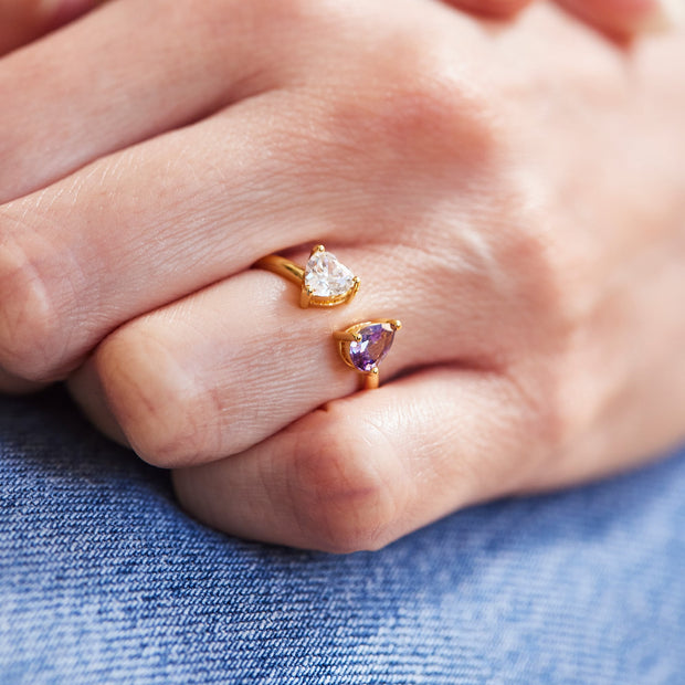 Toi Et Moi Heart Ring
