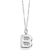 Bubble Letter Initial Necklace