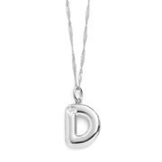 Bubble Letter Initial Necklace