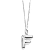 Bubble Letter Initial Necklace