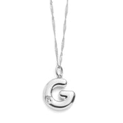 Bubble Letter Initial Necklace