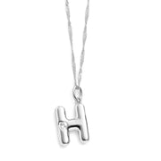Bubble Letter Initial Necklace