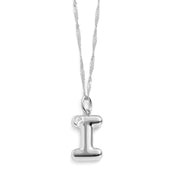 Bubble Letter Initial Necklace