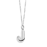 Bubble Letter Initial Necklace