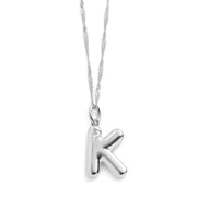 Bubble Letter Initial Necklace