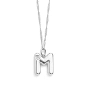 Bubble Letter Initial Necklace