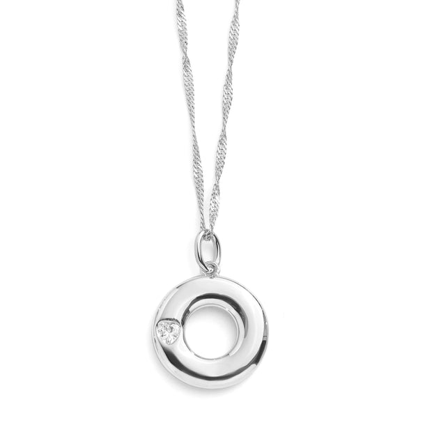 Bubble Letter Initial Necklace