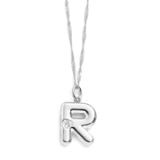 Bubble Letter Initial Necklace