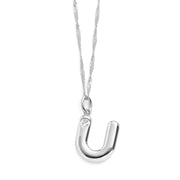 Bubble Letter Initial Necklace