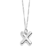Bubble Letter Initial Necklace