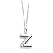 Bubble Letter Initial Necklace