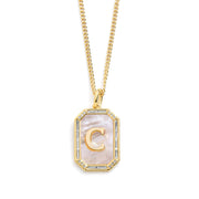 Mother Of Pearl Initial Necklace