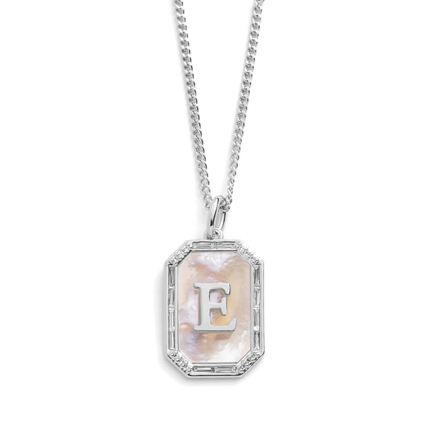 Mother Of Pearl Initial Necklace
