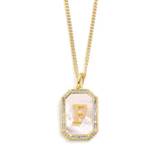 Mother Of Pearl Initial Necklace