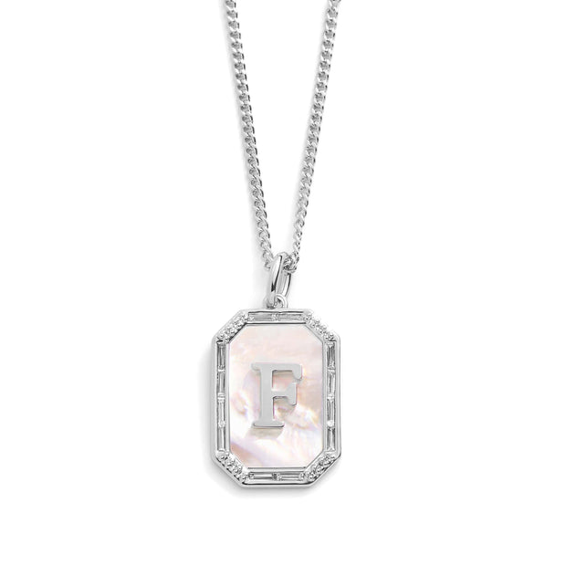 Mother Of Pearl Initial Necklace