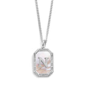 Mother Of Pearl Initial Necklace