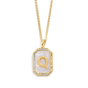 Mother Of Pearl Initial Necklace