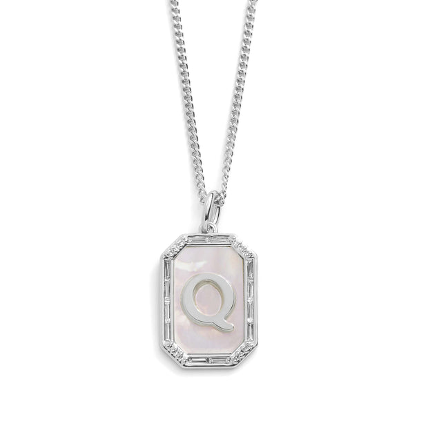 Mother Of Pearl Initial Necklace