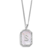 Mother Of Pearl Initial Necklace