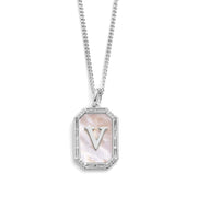 Mother Of Pearl Initial Necklace