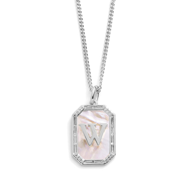 Mother Of Pearl Initial Necklace