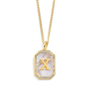 Mother Of Pearl Initial Necklace