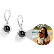 Personalized Circle Photo Earring