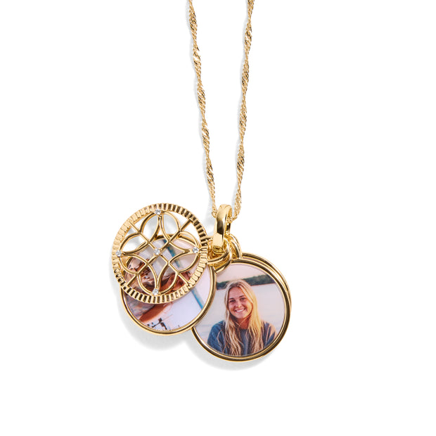 Personalized Filagree Photo Necklace