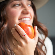Enamel Apple Ring