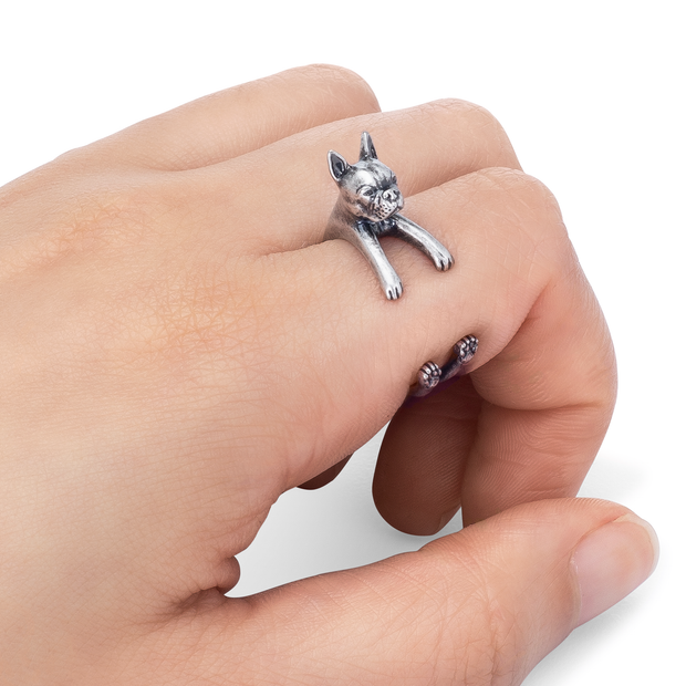 Boston Terrier Wrap Ring