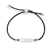 Engravable Bar Leather Bracelet