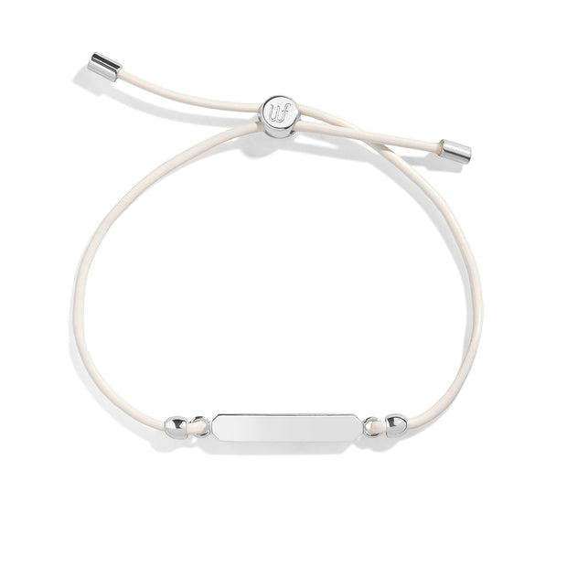 Engravable Bar Leather Bracelet