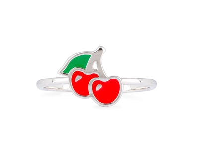 Enamel Cherry Ring