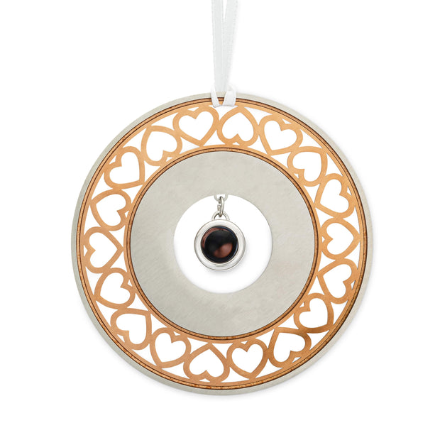Circle Heart Cut Out Ornament