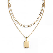 Engravable Layered Dog Tag Necklace