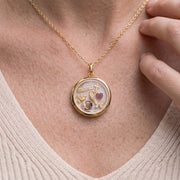 Floating Angel Wing Charm, worn