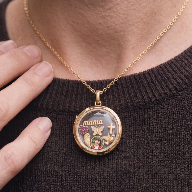 Floating Butterfly Charm, worn