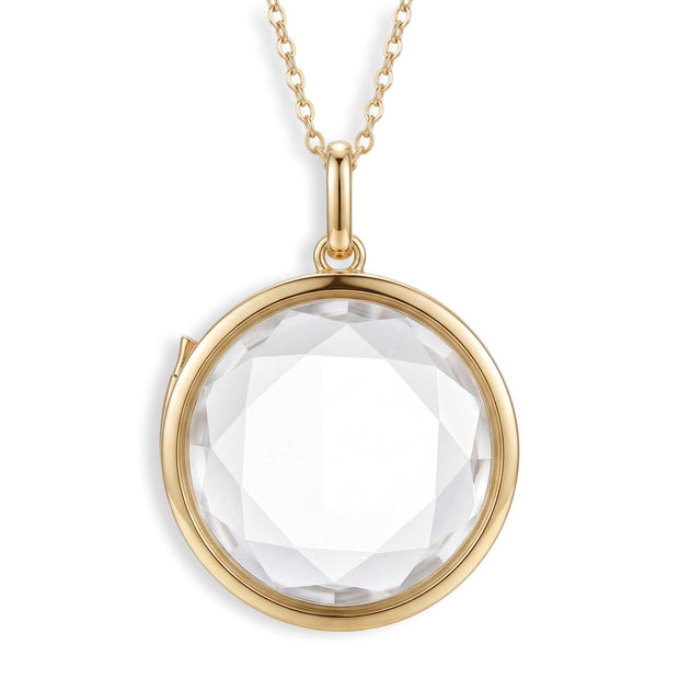 Floating Glass Locket Circle Necklace — image 2 of 5