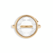 Floating Glass Locket Circle Ring — thumbnail 1 of 3