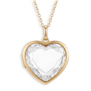 Floating Glass Locket Heart Necklace — thumbnail 1 of 5