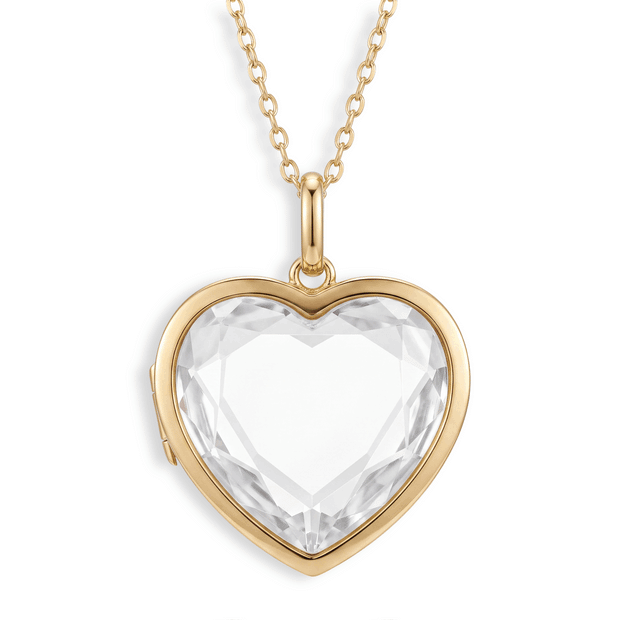 Floating Glass Locket Heart Necklace — image 1 of 5