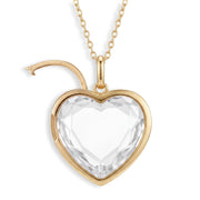 Floating Glass Locket Heart Necklace — thumbnail 3 of 5