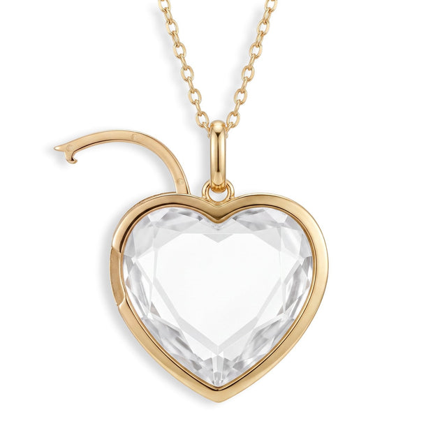 Floating Glass Locket Heart Necklace — image 3 of 5