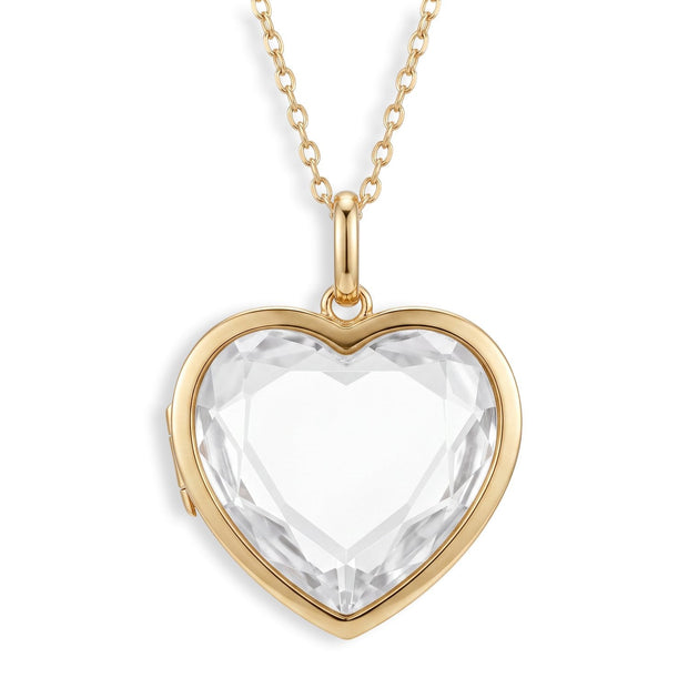 Floating Glass Locket Heart Necklace — image 2 of 5