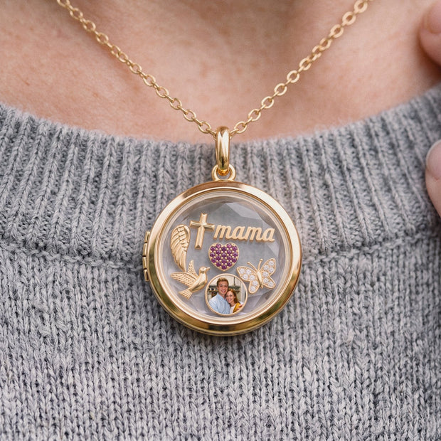 Floating Heart Charm, worn
