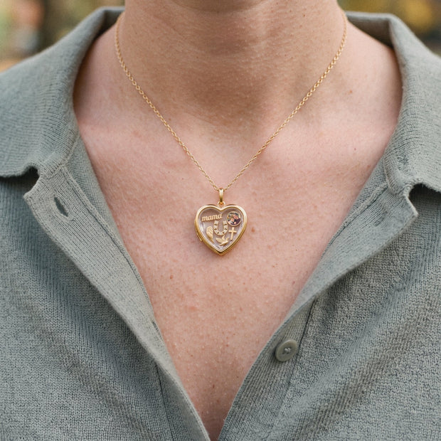 Floating Horseshoe Charm, worn